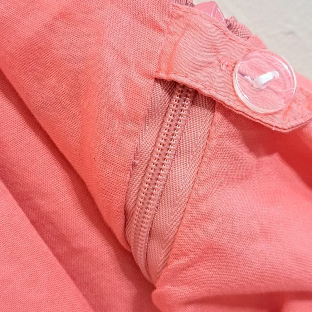 Talbots Women's 16 Cotton Flamingo Skirt Coral Casual Resortwear Beach Golf